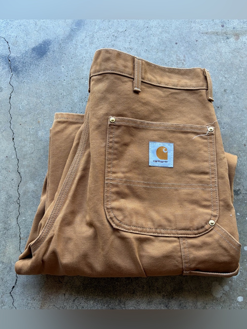Vintage Y2K Carhartt Double Knee pants Made in USA brown 2001